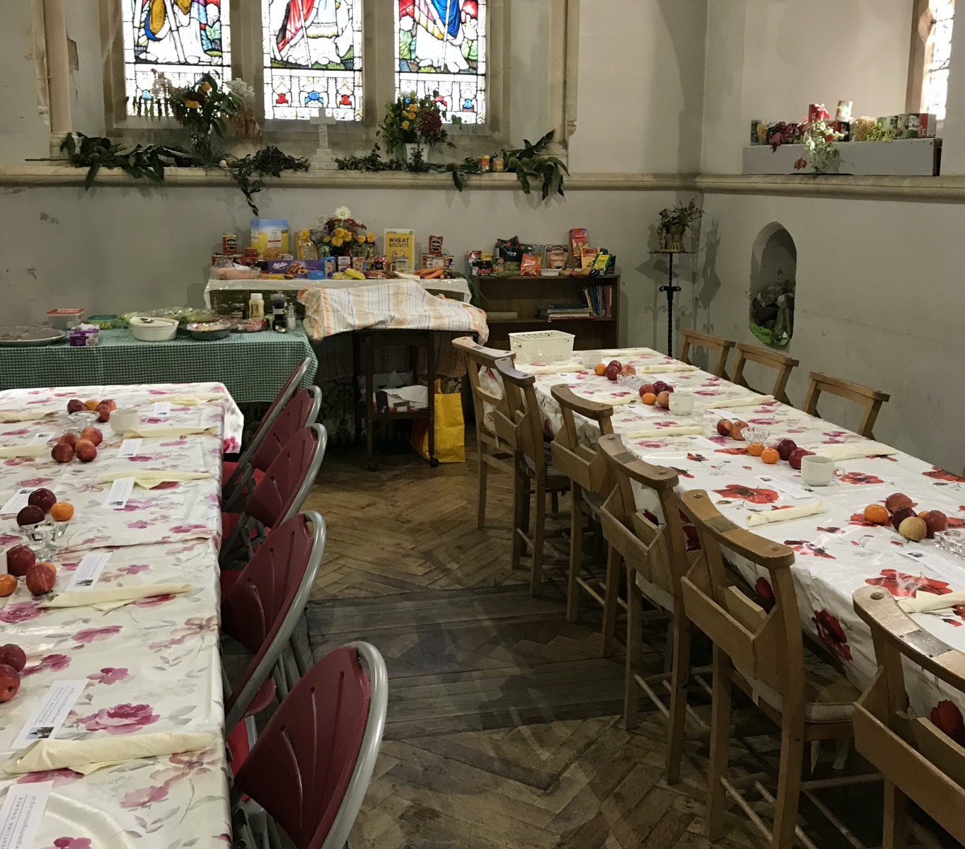 harvest lunch tables